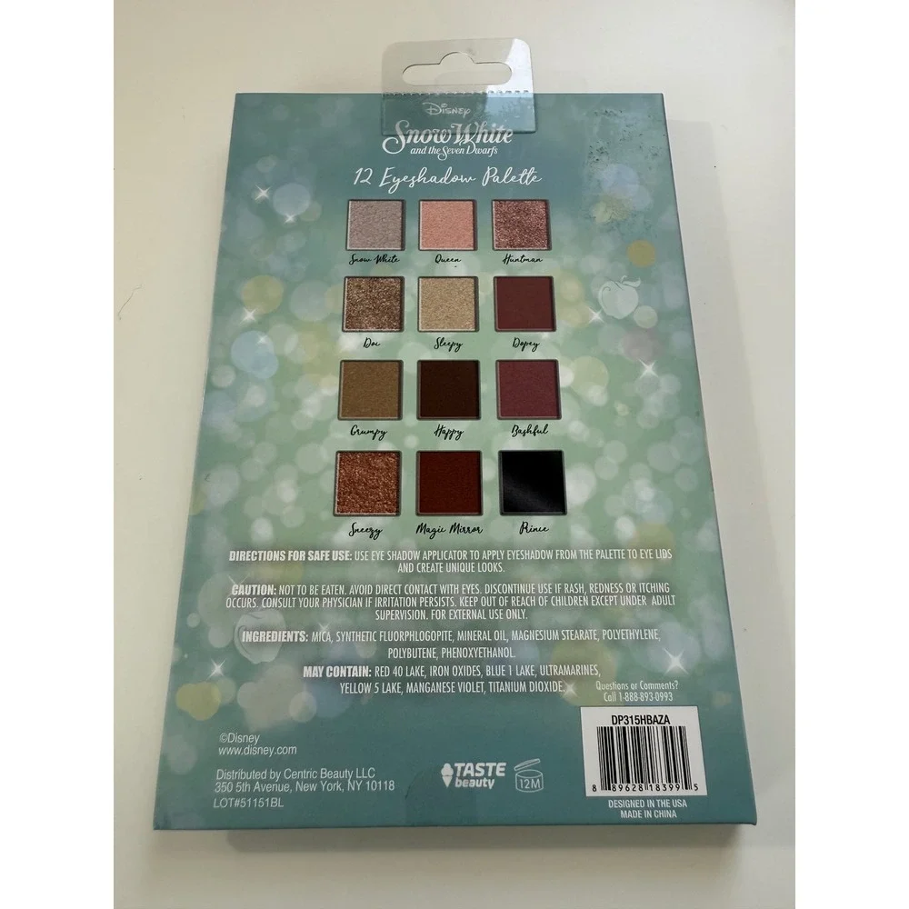 Disney Snow White Makeup Set Eyeshadow Complexion Palette Lip Oil Taste‎ Beauty